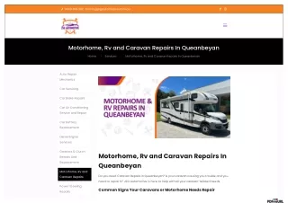 Caravan and Motorhome Repair Services in Queanbeyan - JSG Automotive