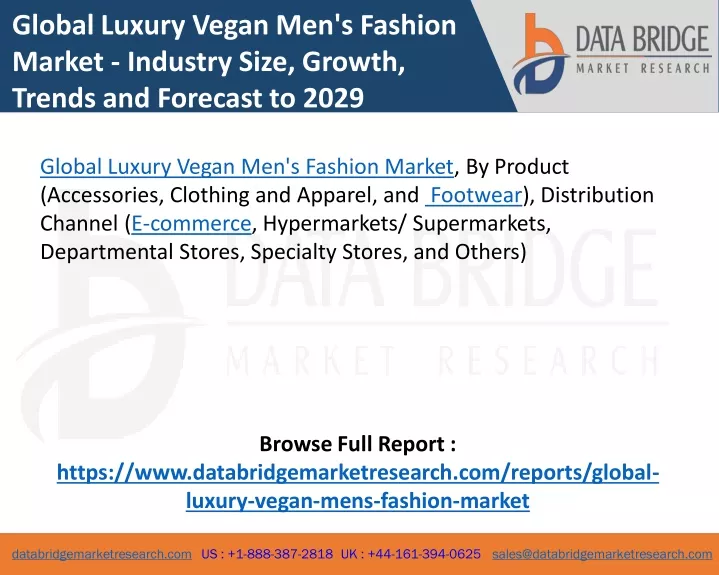 global luxury vegan men s fashion market industry