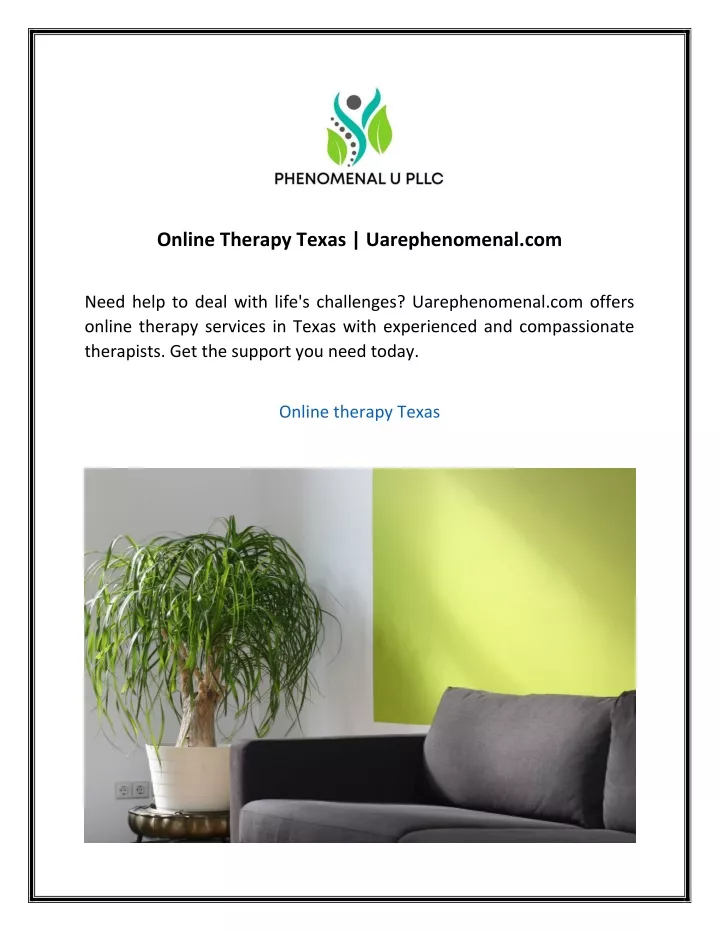 online therapy texas uarephenomenal com