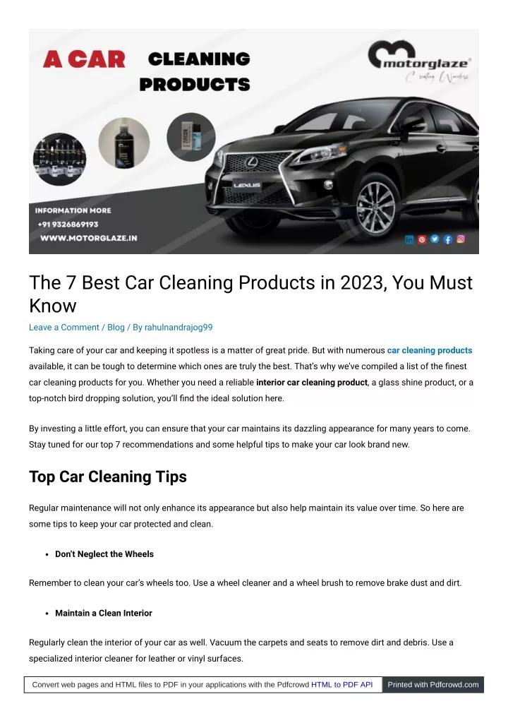 the 7 best car cleaning products in 2023 you must