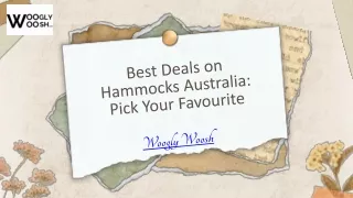 Best Deals on Hammocks Australia Pick Your Favourite