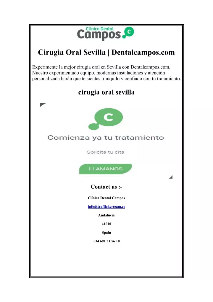 cirugia oral sevilla dentalcampos com