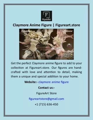 claymore anime figure figureart store
