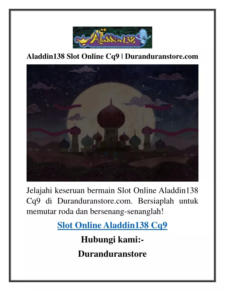 aladdin138 slot online cq9 duranduranstore com