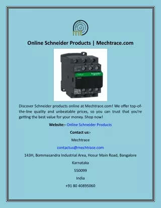 online schneider products mechtrace com