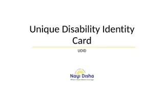 Unique Disability Identity Card-UDID