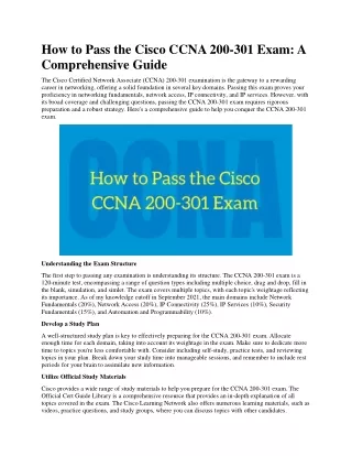 how to pass the cisco ccna 200 301 exam