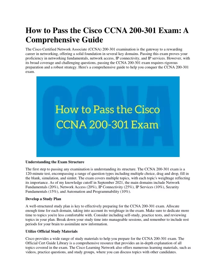 how to pass the cisco ccna 200 301 exam