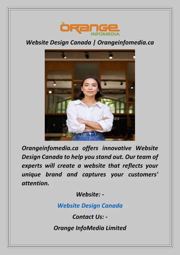 website design canada orangeinfomedia ca