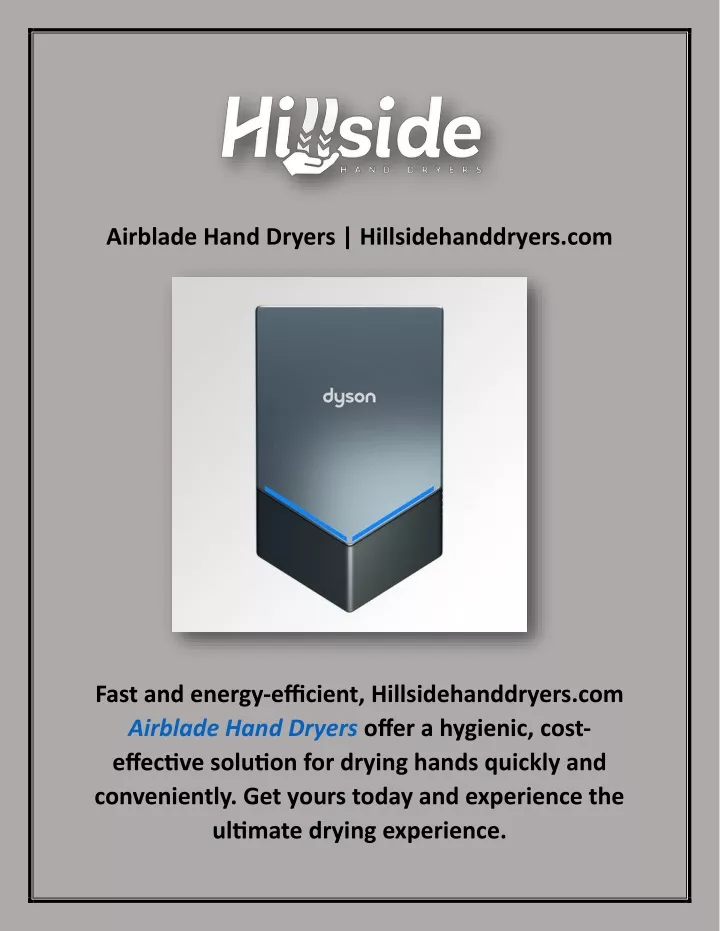 airblade hand dryers hillsidehanddryers com