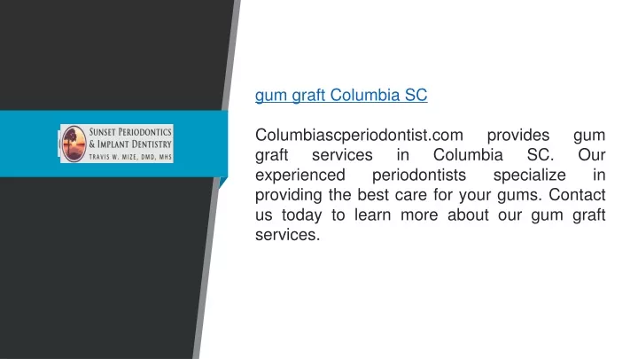 gum graft columbia sc columbiascperiodontist