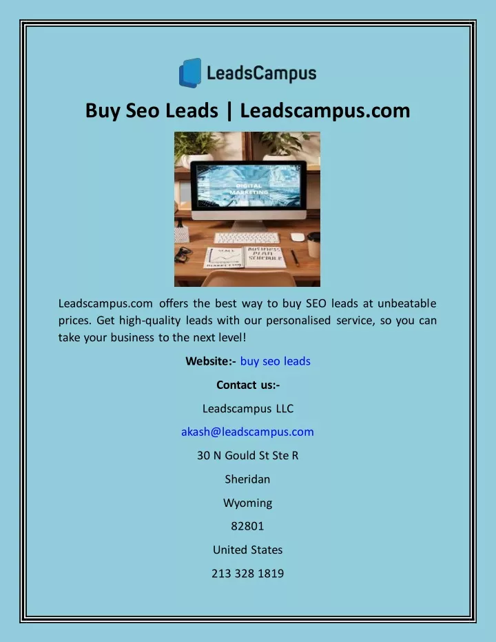 buy seo leads leadscampus com