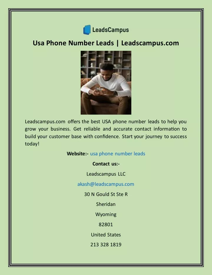 usa phone number leads leadscampus com