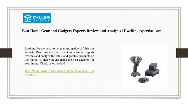 best home gear and gadgets experts review