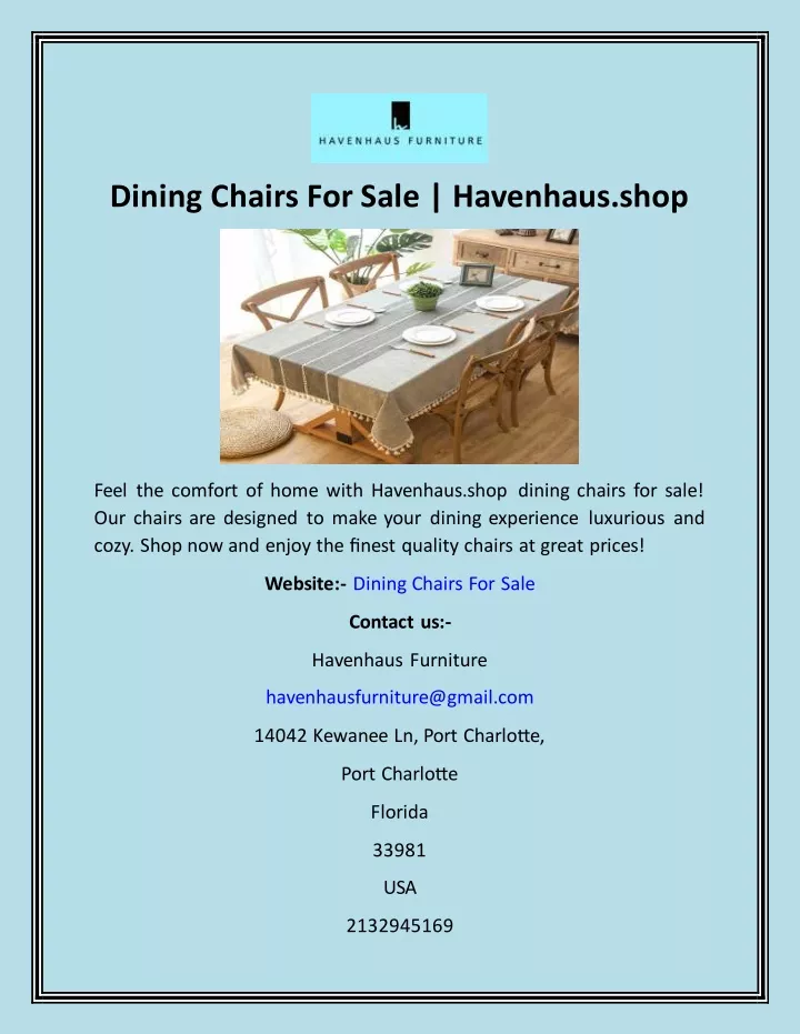 dining chairs for sale havenhaus shop
