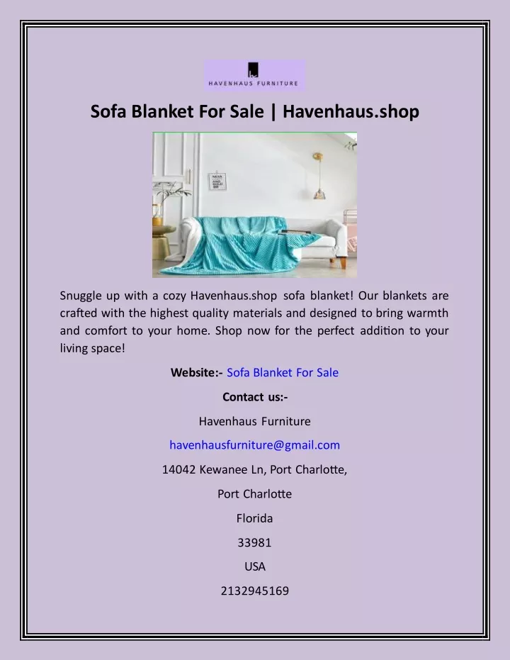 sofa blanket for sale havenhaus shop