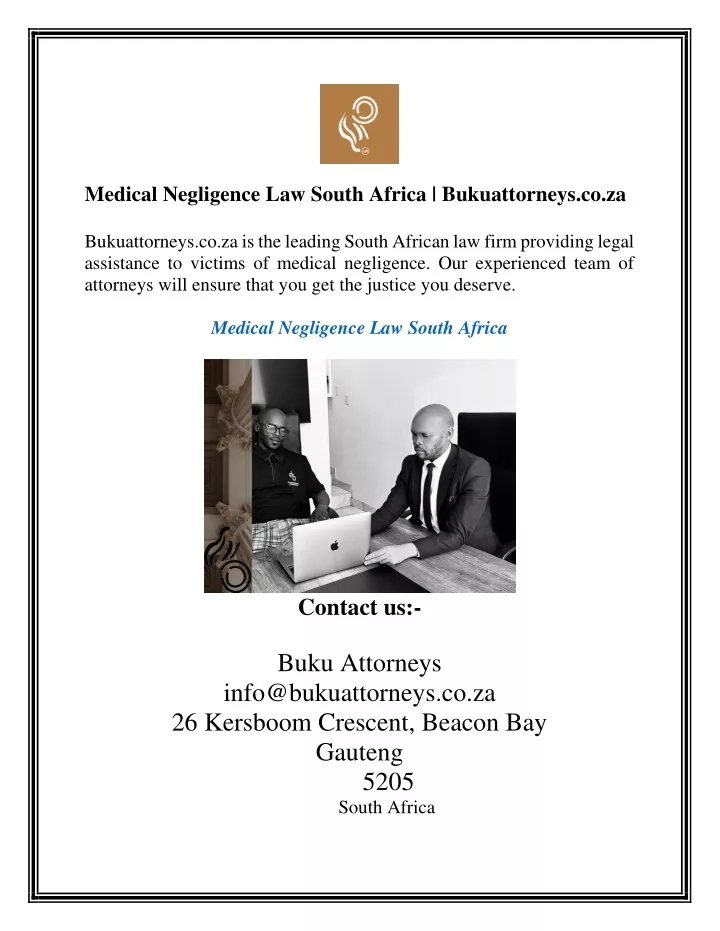 medical negligence law south africa bukuattorneys