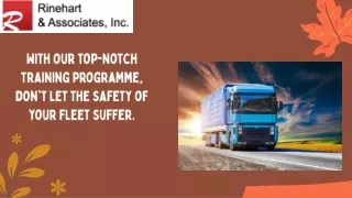 With Our Top-Notch Training Programme, Don't Let The Safety Of Your Fleet Suffer