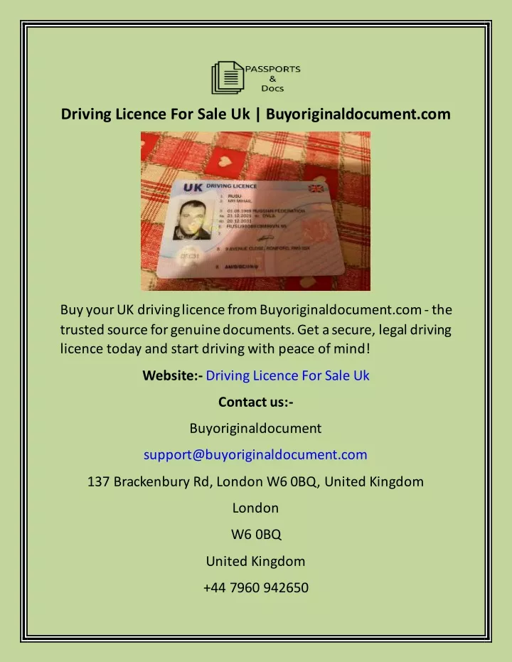 driving licence for sale uk buyoriginaldocument