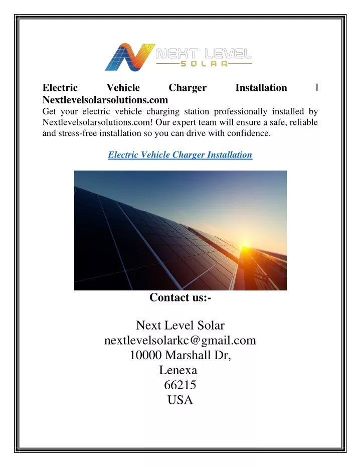 electric nextlevelsolarsolutions com get your
