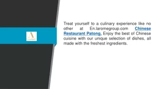 treat yourself to a culinary experience like