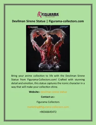 Devilman Sirene Statue  Figurama-collectors