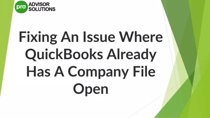 fixing an issue where quickbooks already