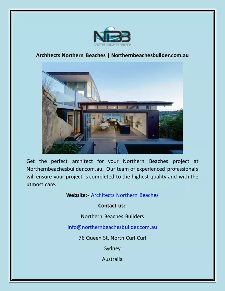 architects northern beaches