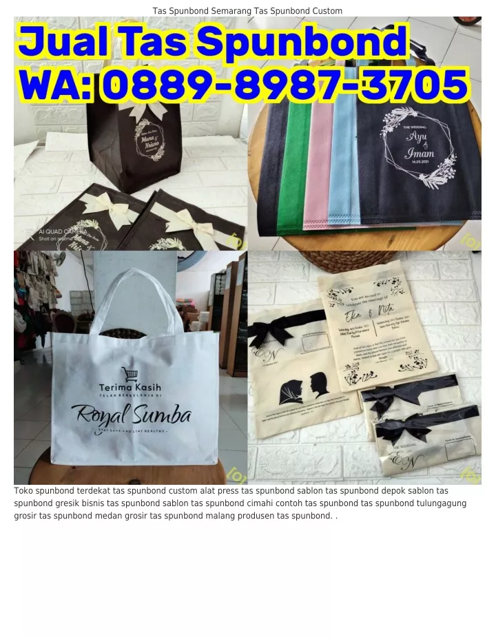 tas spunbond semarang tas spunbond custom