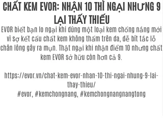 KEM CHỐNG NẮNG