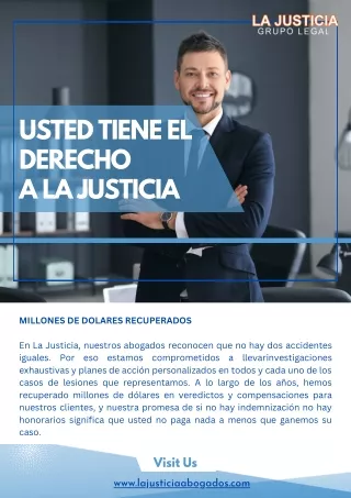 USTED TIENE EL DERECHO A LA JUSTICIA