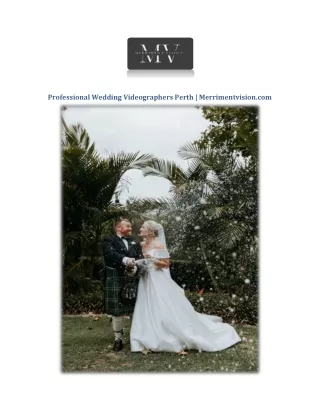 Professional Wedding Videographers Perth | Merrimentvision.com