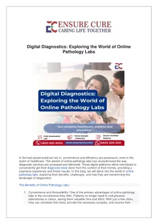 Digital Diagnostics: Exploring the World of Online Pathology Labs