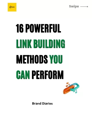 16 Link Building methods you can perform