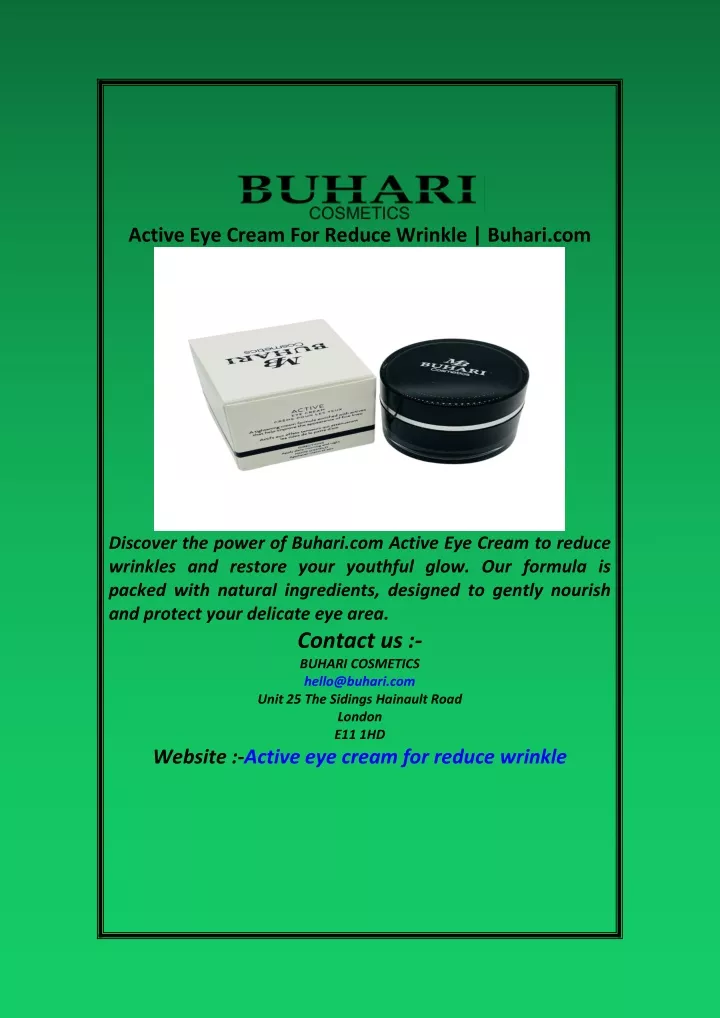 active eye cream for reduce wrinkle buhari com