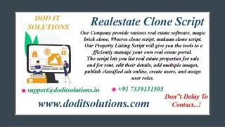 Realestate Clone Script - DOD IT SOLUTIONS