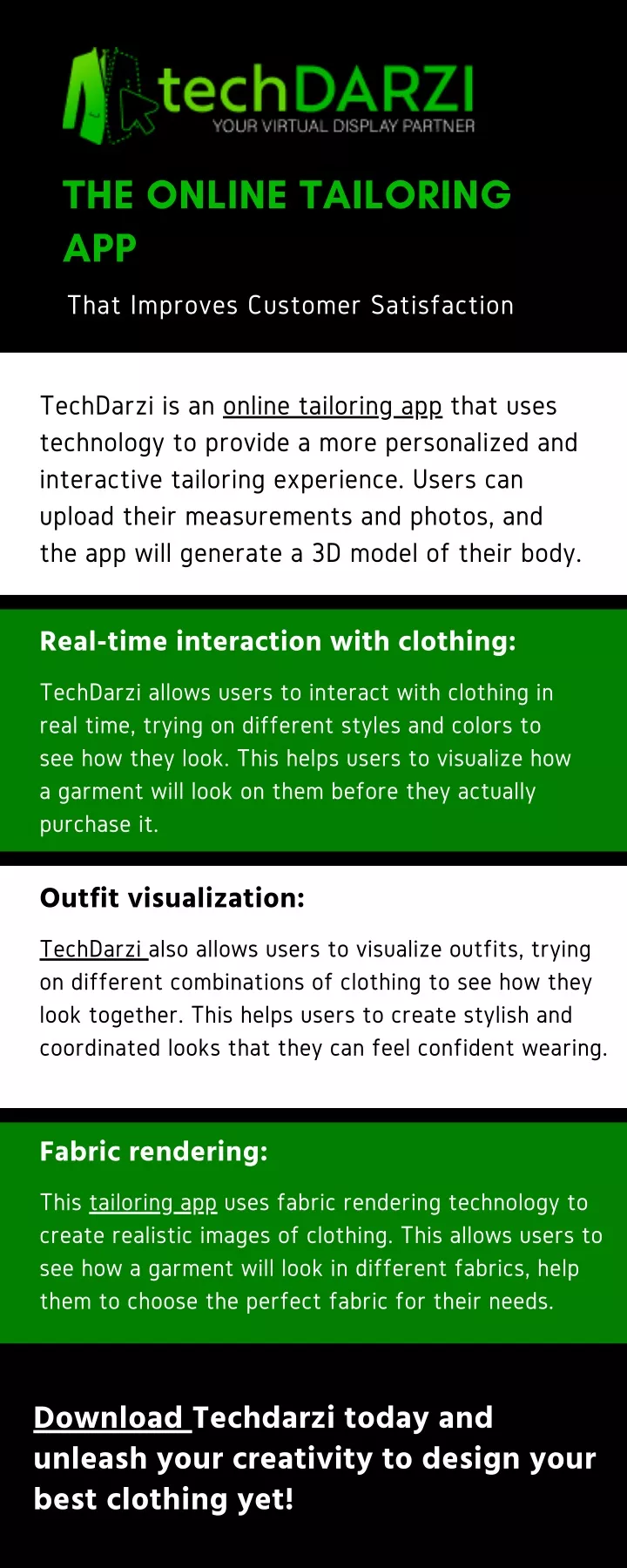 the online tailoring app