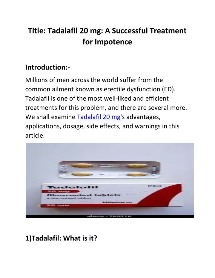 title tadalafil 20 mg a successful treatment