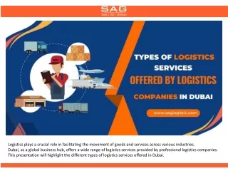 Types of Logistics Services Offered by Logistics Companies In Dubai