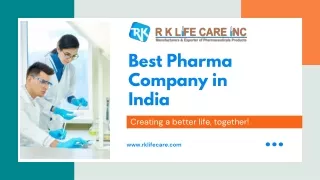 Best Pharma Companies in India  RK Lifecare