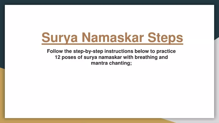 surya namaskar steps