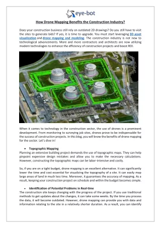 How Drone Mapping Benefits the Construction Industry?