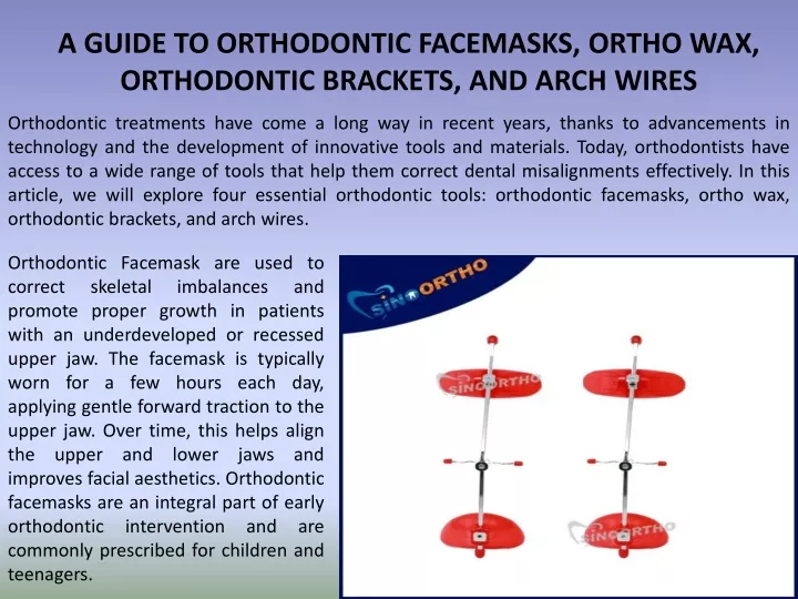 a guide to orthodontic facemasks ortho
