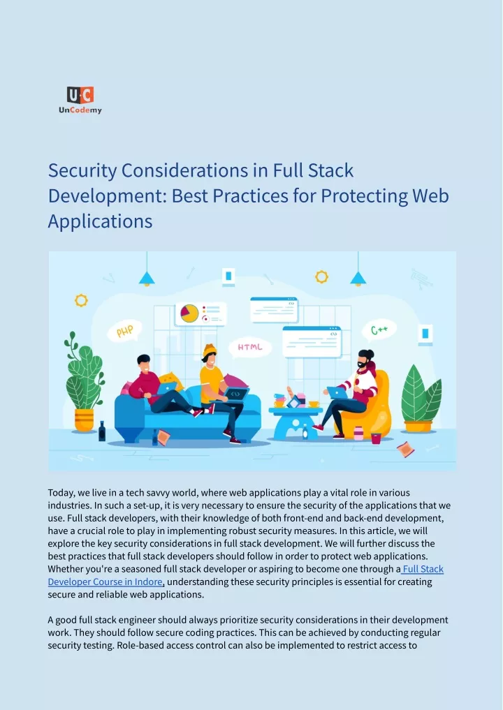 security considerations in full stack development