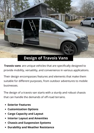 Design of Travois Vans