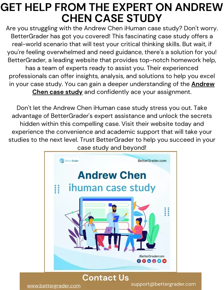 get help from the expert on andrew chen case study