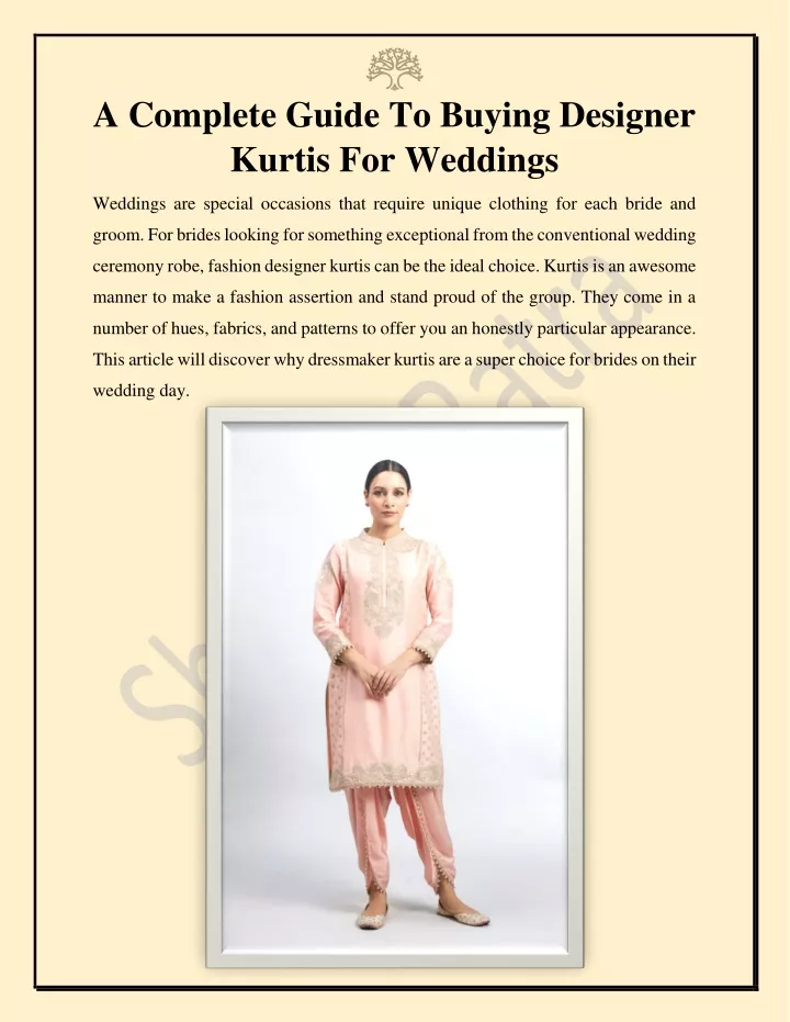 a complete guide to buying designer kurtis