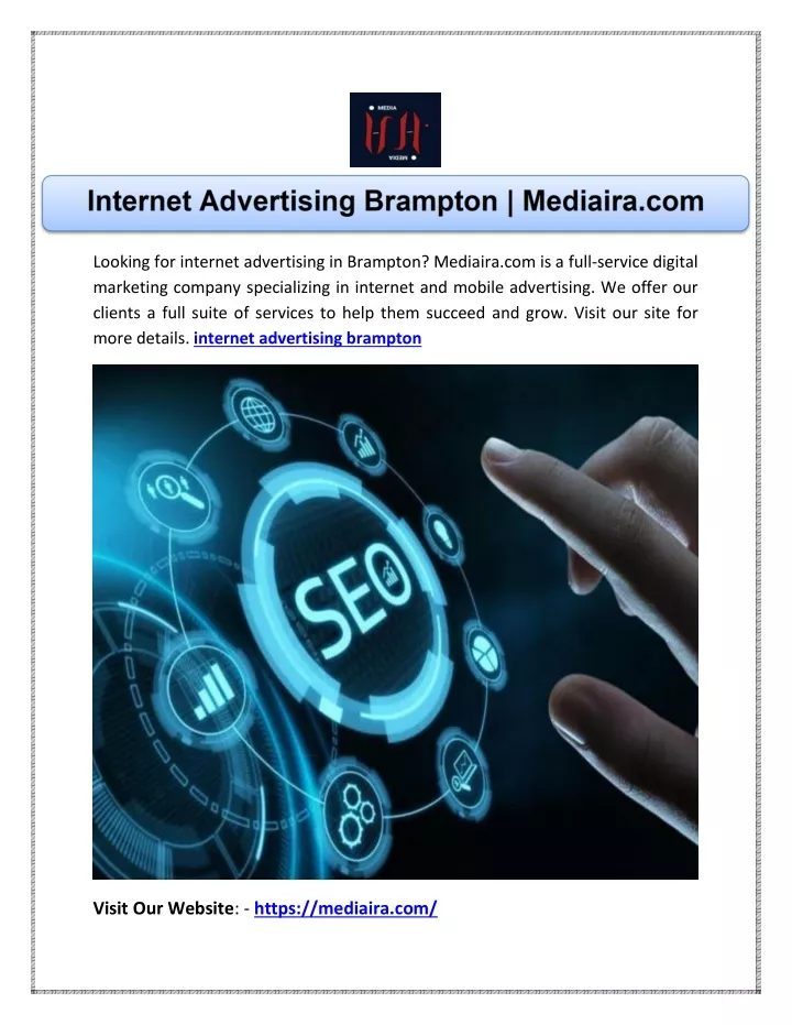 looking for internet advertising in brampton