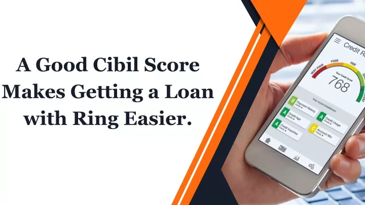 a good cibil score makes getting a loan with ring