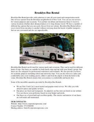 Brooklyn Bus Rental
